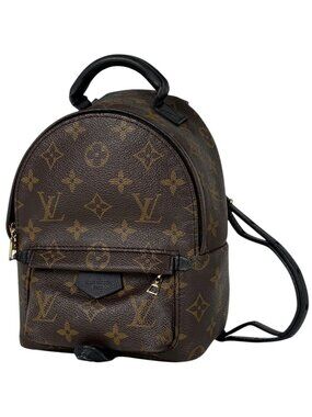 Louis Vuitton Palm Springs Backpack Mini Monogram Brown Black